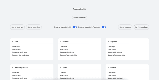 Cryptos-list